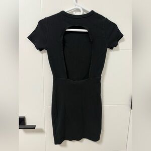 Garage black mini dress with open back